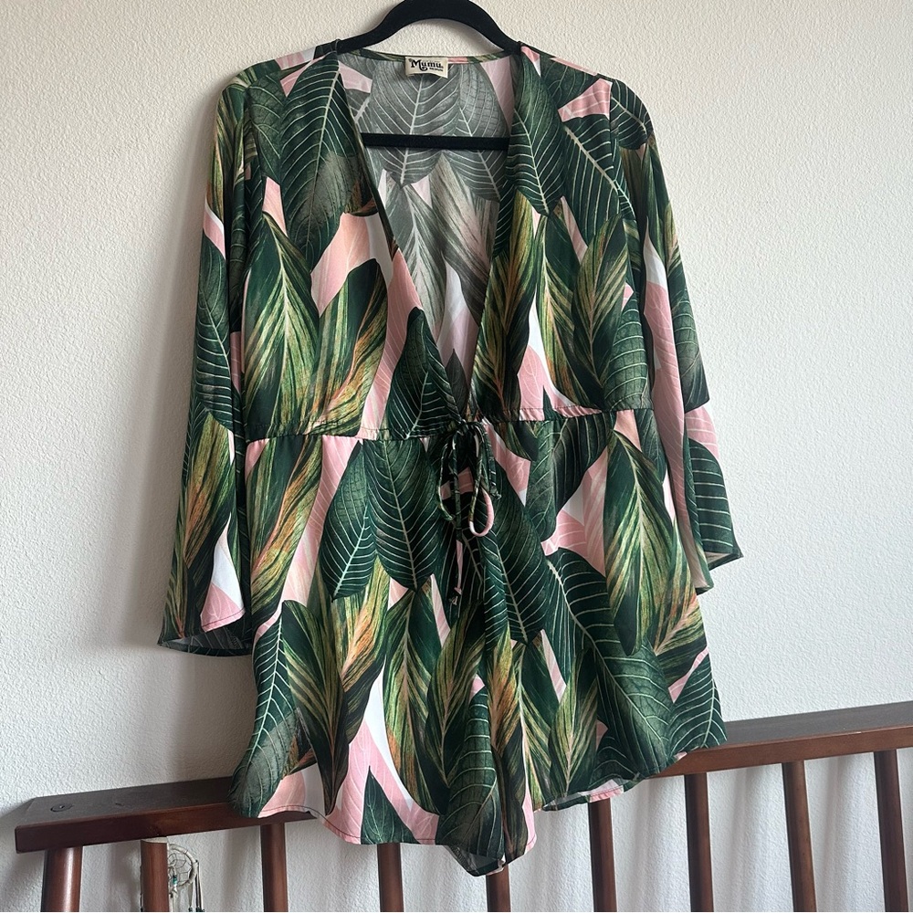 Roxy Romper in Peachy Palm